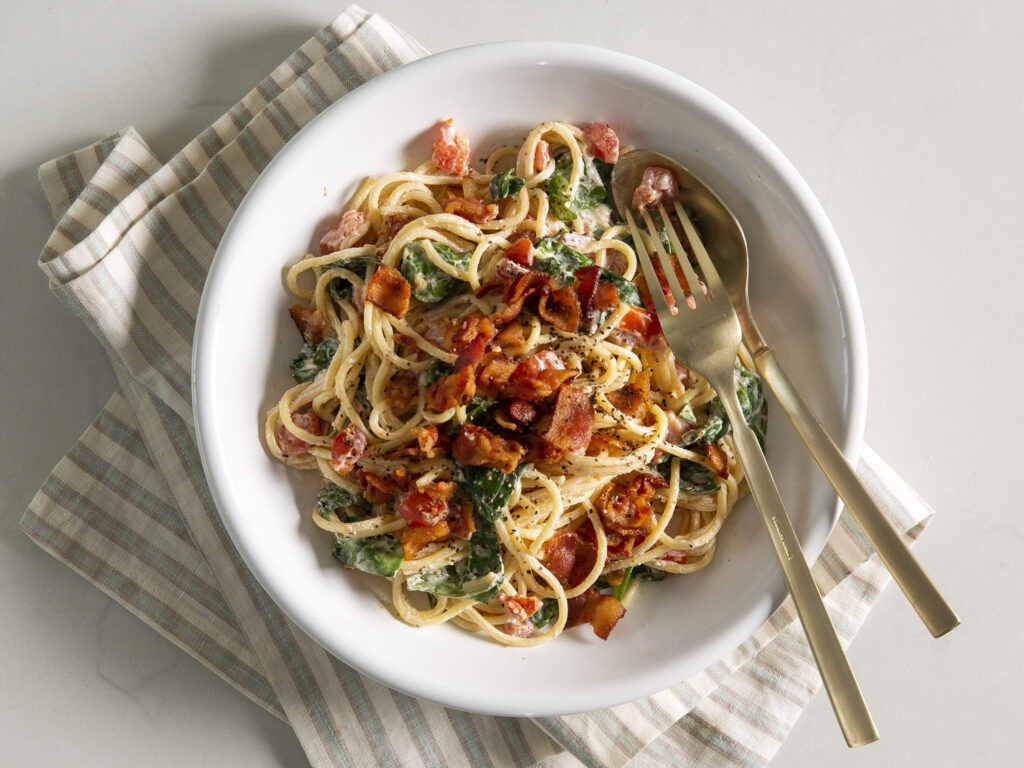 BLT Pasta Recipe Healthy Lunch Idea